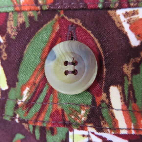 Koret Button Up Leaf Pattern Soft Shirt Sz. S - Picture 4 of 9